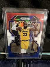LeBron James 2021-22 Panini Prizm Red White Blue Prizm #91 Lakers