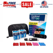 Contour Next One Blood Glucose Meter Kit with Test Strips  Lancing Device, 7828