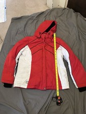 Athletic Works Women's Red and White Jacket Size Large
