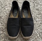 Authentic Saint Laurent Monogramme Embroidered Canvas Espadrilles 40 Nero Black — photo 3