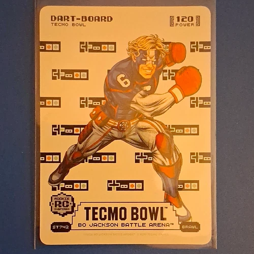 Tecmo Bowl Bo Jackson Battle Arena Dart-Board Rookie Insert ST742