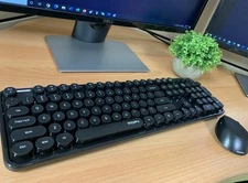 Mofii Sweet 2.4GHz Wireless Keyboard and Mouse set, Round Key, for PC/Laptop/Mac