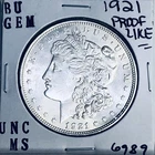 1921 BU GEM MORGAN SILVER DOLLAR UNC MS+++ U.S. MINT RARE COIN 6989