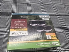 Patriot Lighting Deck Landscape Lights Black W/ Clear Lens ( Set Of 4) Brand New