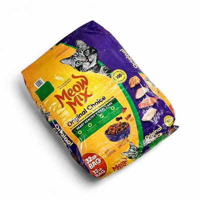 Meow Mix, Original Choice Adult Dry Cat Food, Heart Healthy + Oral Care - 32 lbs