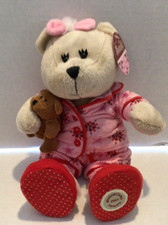 2007 Starbucks Coffee Plush Bearista Teddy Bear Pink Pajamas W Tags