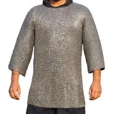 Medieval Chainmail Shirt Medieval 9 mm Steel Flat Ring Riveted SCA LARP