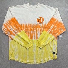 Disney Spirit Jersey Mens XL White Orange Yellow Tie-Dye Halloween Disneyland
