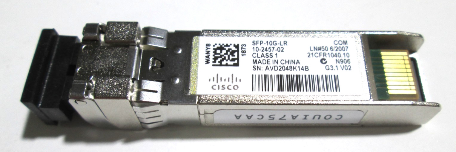 Cisco SFP-10G-LR 10 GBASE-LR SFP+ Module (10-2457-02) new never used FREE SHIP. Available Now for $32.39