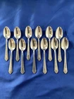 Set Of 12 Lunt Mary I Treasure Sterling Silver Demitasse Spoons