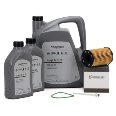 7L ORIGINAL 0W30 Motoröl HIRSCHER Ölfilter für AUDI A4 A5 A6 A7 A8 Q5 Q7 3.0 TDI