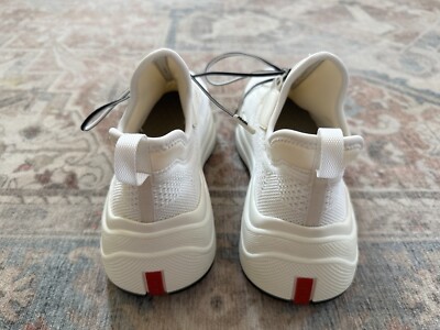 Prada White Neoprene Trainer Sneakers Women's Size EU 36 | eBay