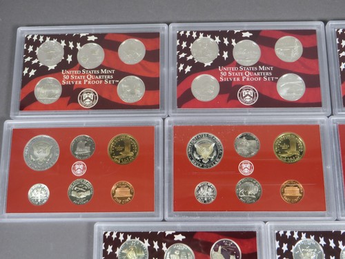 Lot of 5 US Silver Proof Sets 2002, 2003, 2004, 2005, 2007 (No Box, No COA) - Picture 7 of 9