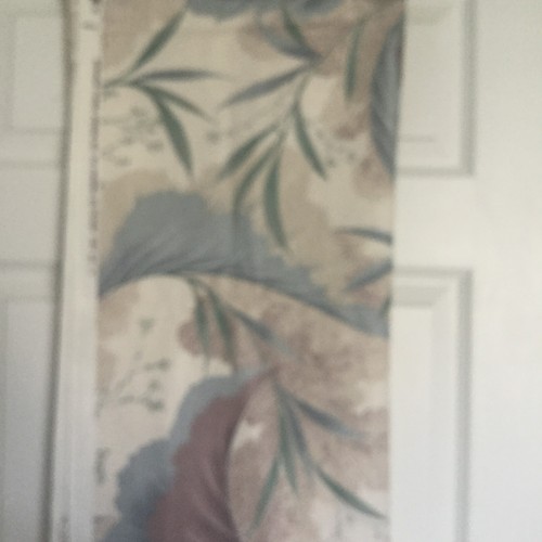Fabric INTERIOR FABRIC DESIGN INC-AN ORIGINAL 1982 SCOTCHGUARD Beige Floral Patt - Picture 3 of 9