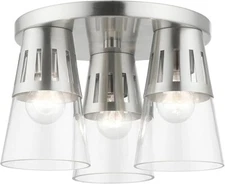 Livex Lighting 46712-91 Cityview Flush Mount Brushed Nickel