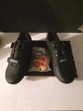 Speed Unisex Road Bike Black Cycling Shoes, Black, Size US Men 6.5