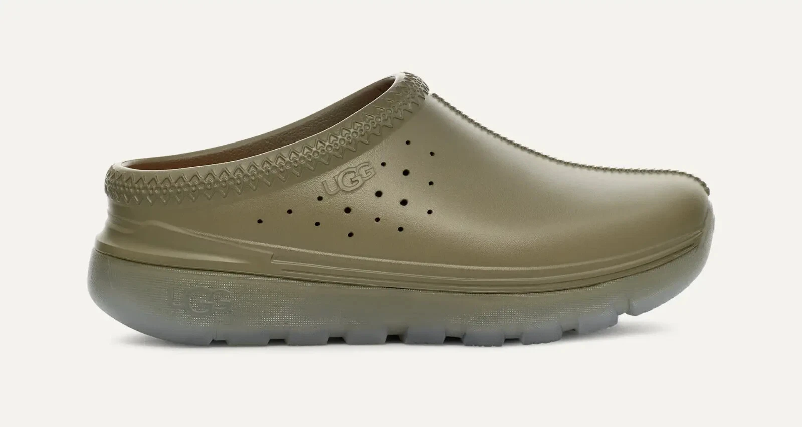 Scarpe zoccoli sandali uomo nuovi senza scatola UGG Tasman sport verdi taglia 12 1138590MSG