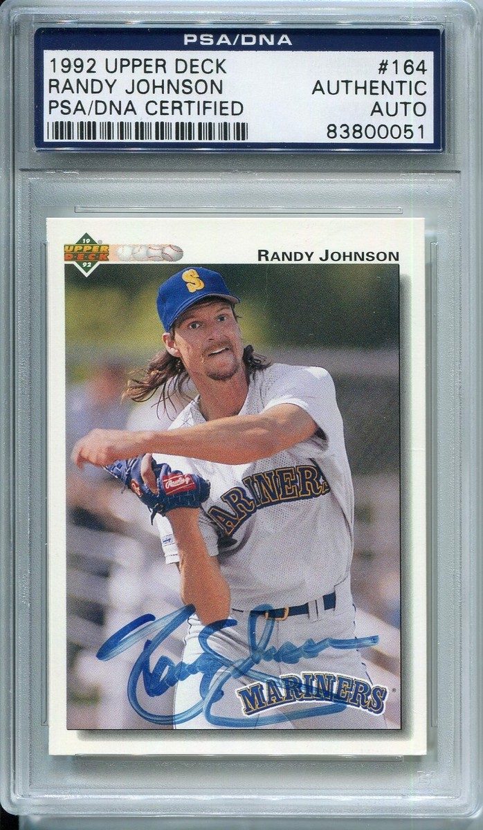 Randy Johnson 1992 Upper Deck #164 Autographed Signed Card PSA DNA 