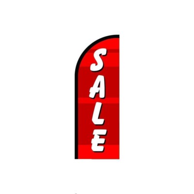 Sale Advertising Flag Sign, Curved Feather Swopper Flex Banner FLAG ONLY