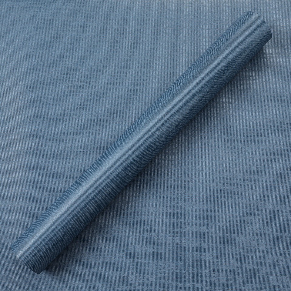 Plain Weave Effect Textured Gray Blue Thick Wallpaper Shimmer Slight