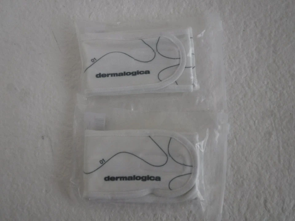 Dermalogica 2022 Face Mapping White Headband ( Lot Of 2 )