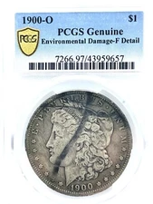 1900-O Morgan Dollar PCGS Env. Damage F detail Certified 43959657