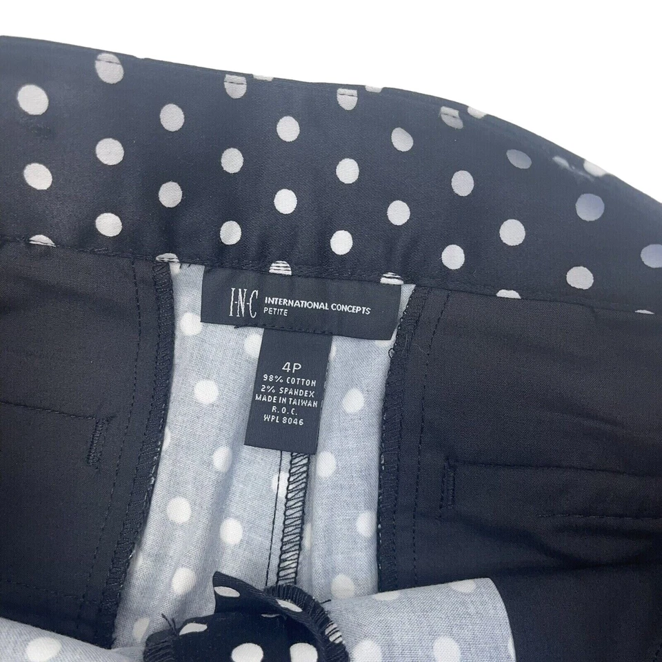 INC International Concepts Mujer Tiro Bajo Lunares Corto Talla 4 Pequeño 5"" Insem Foto 2 de 4
