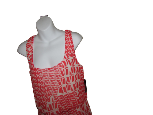 Bisou Bisou Womens Dress Size 10 coral Knee Length Sleeveless Summer NWT New - Picture 8 of 10