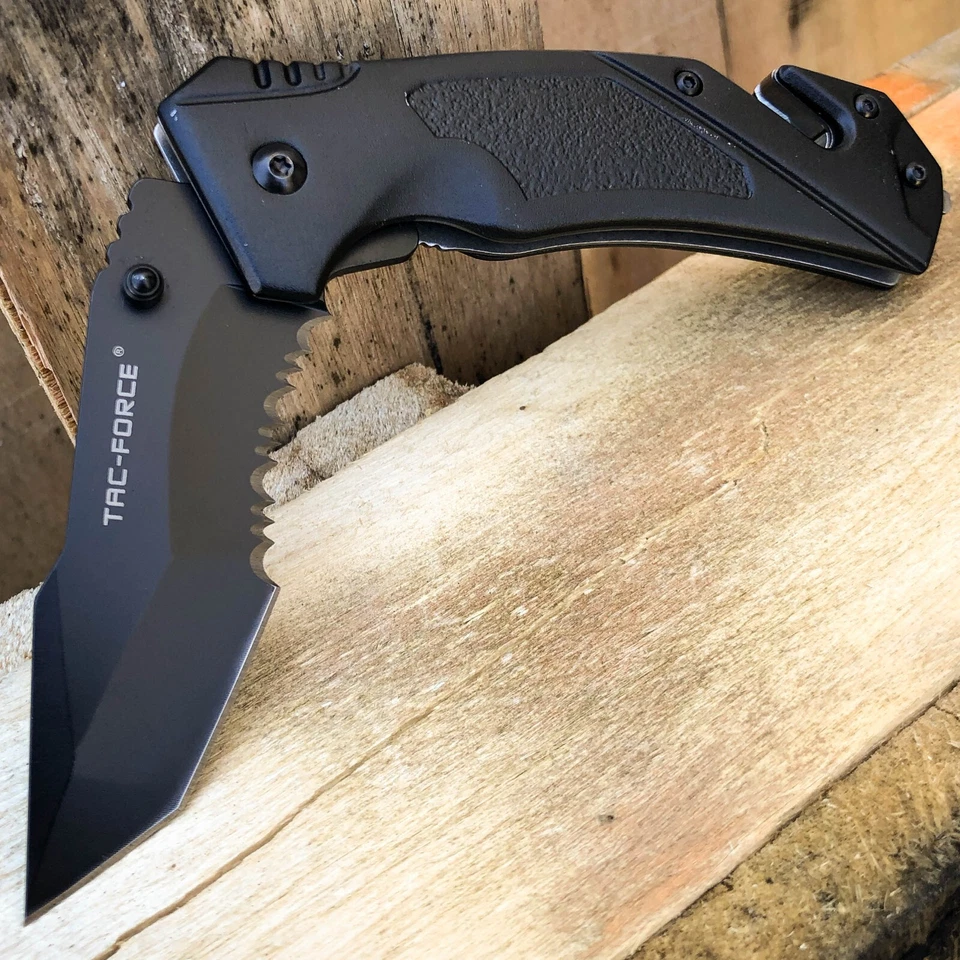 8.25" TAC FORCE TANTO SPRING ASSISTED TACTICAL FOLDING POCKET KNIFE Open Assist - Image 3 of 4