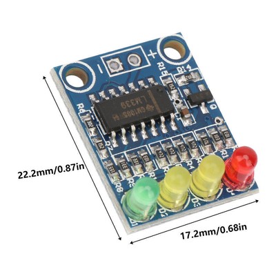 12V Battery 4 Digits Battery Indicator Module Power Capacity LED Light