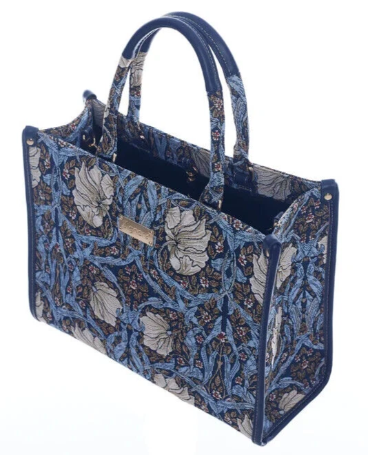 Signare Pimpernel & Thyme Blue Tapestry City Handbag Cross Shoulder Grab Bag - Image 3 of 4