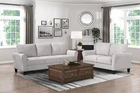Sand Hued Textured Fabric Upholstered 1pc Sofa 34" W x 34.5"H