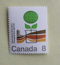 Canada 8 cent stamp 1974  MNH sc # 640 Agricultural College Education