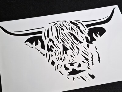 Highland Kuh Airbrush Wiederverwendbare Schablone Vieh Farm Tier Fass Malerei Handwerk