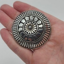 Top Artist Calvin Martinez Sterling Silver Heavy Hand Tooled Bolo Tie Pendant