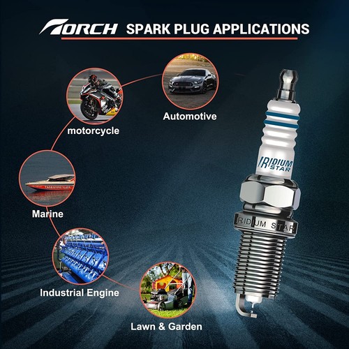 TORCH L8RTC Spark Plug Replacement for NGK BPMR8Y 2218 for Champion RCJ6Y - Foto 5 di 7