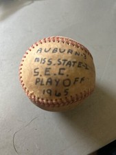 Vintage  1965 Baseball S.E.C. Playoff Auburn- Miss. State