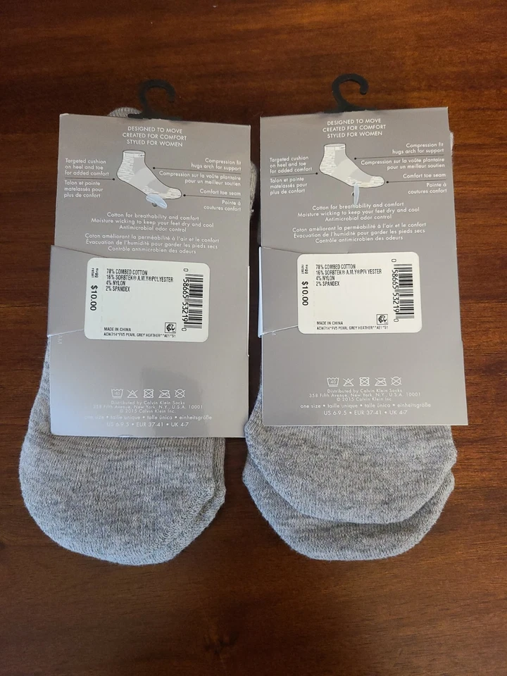 Calcetines tobilleros CALVIN KLEIN Performance Terry 2 pares nuevos con etiquetas algodón peinado Foto 3 de 4