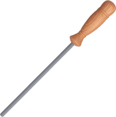 Lansky Sharp Stick LS28 11 7/8'' overall. Natural color wood handle. 8'' medium gr