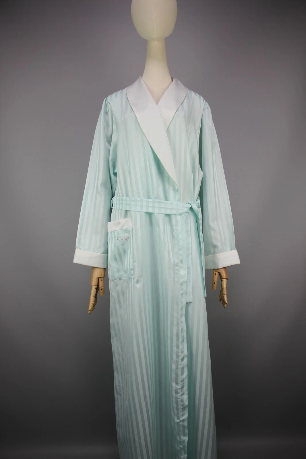 Robe turquoise brodée logo brodé femme vintage vintage taille S