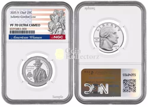 2025 S Clad Quarter 25C Juliette Gordon Low NGC PF70 Ultra Cameo