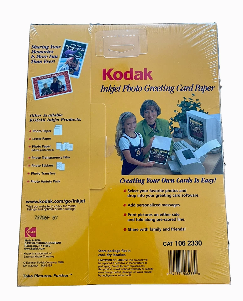 Kodak 8.5" X 11" Inkjet Photo Greeting Card Paper 20 Cards & Envelopes - Image 2 of 4