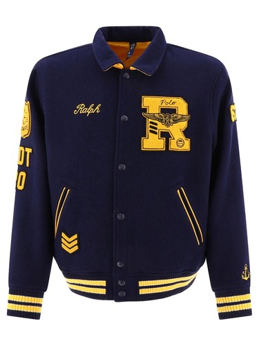 Polo Ralph Lauren Satin Letterman Varsity Jacket Bomber Aviator