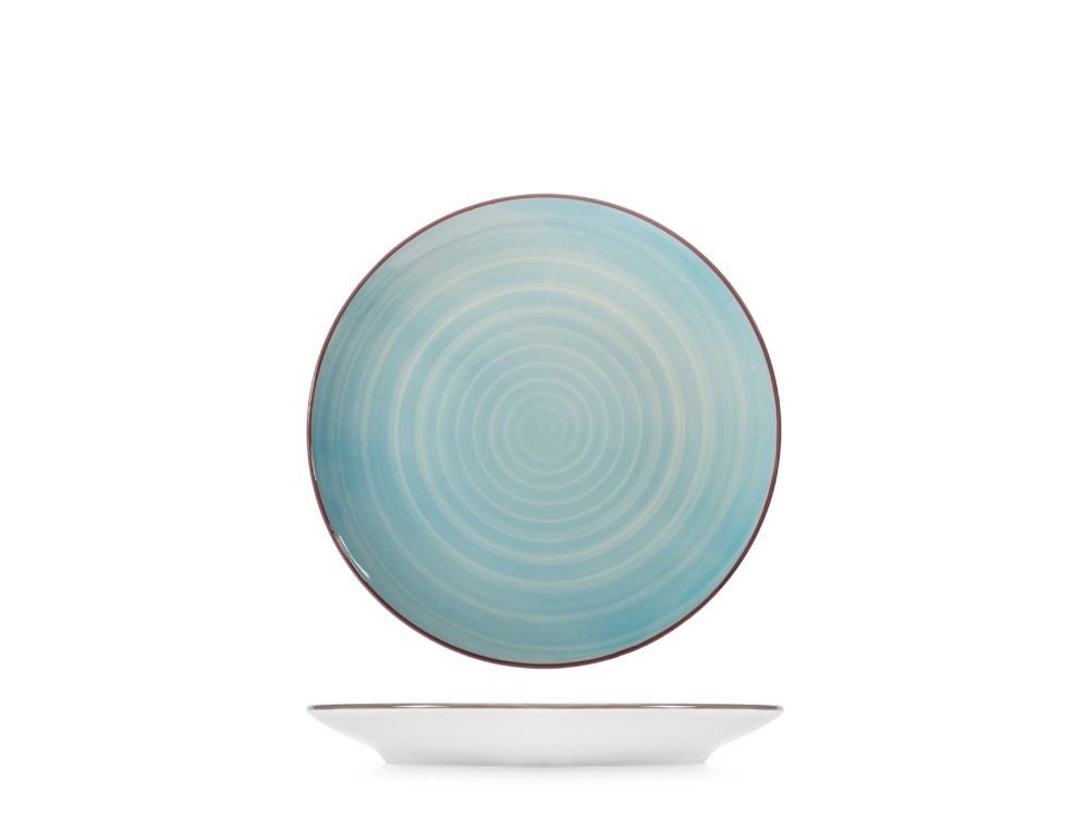 H&H 12 Fruit Plates Caribe Blue Stoneware 19.5 cm