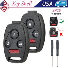 2 For 2009 2010 2011 2012 2013 Honda Accord - Remote Key Fob Shell Case Cover 2 For 2009 2010 2011 2012 2013 Honda Accord - Remote Key Fob Shell Case Cover
