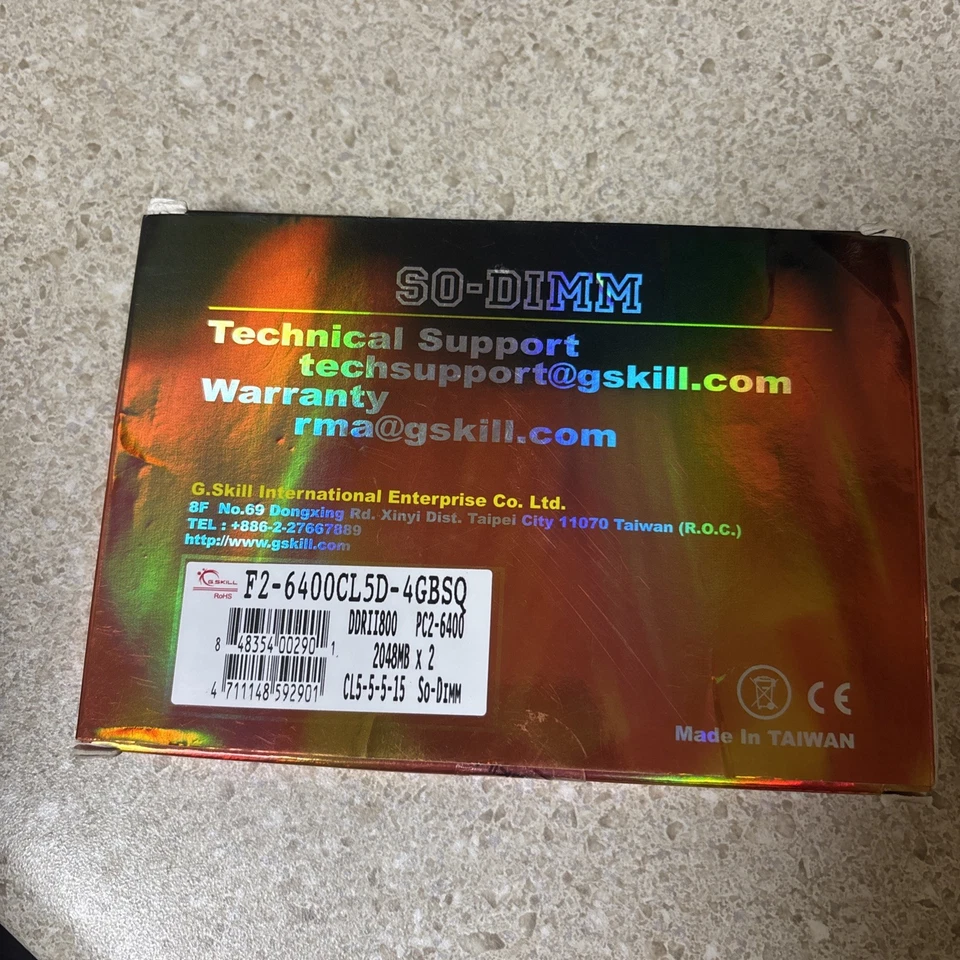 G.Skill PC3-10600 4 GB SO-DIMM 1333 MHz DDR3 Memory (F3-10666CL9D-8GBSQ) - Image 2 of 2