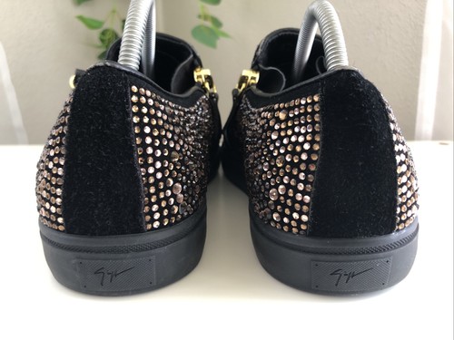 Giuseppe Zanotti, Sneakers/Scarpe Uomo, 9.5 US, Pelle Nera, Bling! euro 42 P12 - Foto 6 di 9