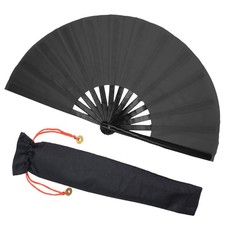 Large Rave Folding Hand Fan with Bamboo Ribs for Men/Women - Chinese Japanese...