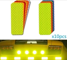 10pcs 3*8cm Car Bumper Reflective Stickers Reflective Warning Strip Tape
