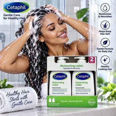 Cetaphil Moisturizing Lotion Normal to Dry Skin 2 Pack 20 fl oz Glycerin